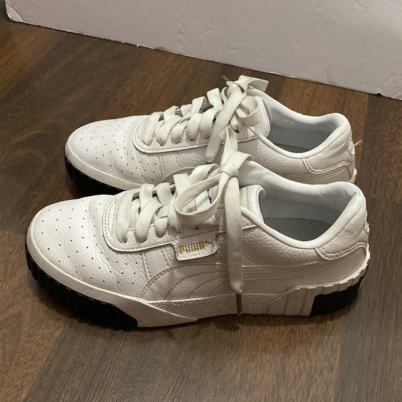 Puma Cali White Black Platform Sneakers Size 7 - Picture 10 of 15